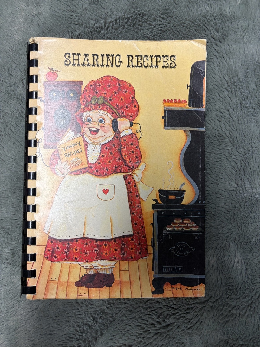 Sharing Recipes Cookbook - Red and Cream Decorative Cover